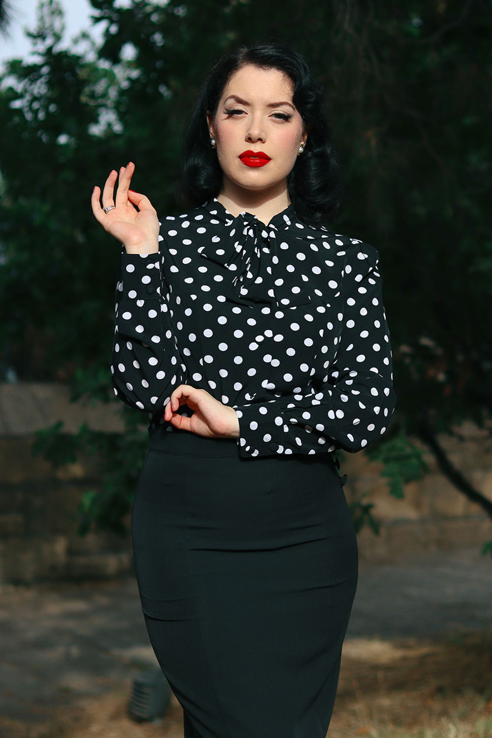 Laila Polka Dot Blouse